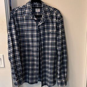 Johnnie-O Navy and White Checkered Shirt